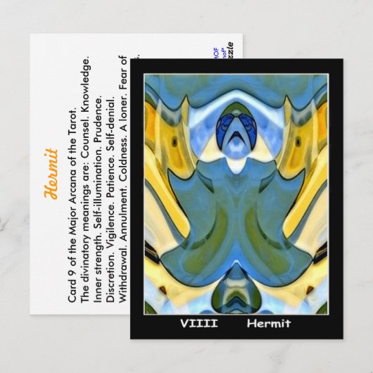 Hermit Tarot Card Briefkaart (Voorkant / Achterkant)