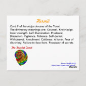 Hermit Tarot Card Briefkaart (Achterkant)