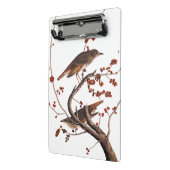 Hermit Thrush Audubon Bird met Red Berries Mini Klembord (Angled2)