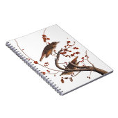 Hermit Thrush Audubon Bird met Red Berries Notitieboek (Rechterzijde)