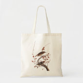 Hermit Thrush Audubon Bird met Red Berries Tote Bag (Voorkant)