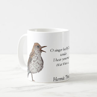 Hermit Thrush Walt Whitman White Coffee Mok