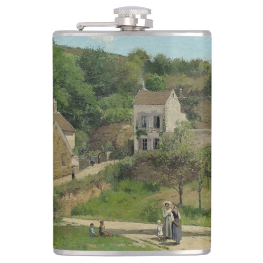 Hermitage in Pontoise Camille Pissarro Heupfles (Voorkant)