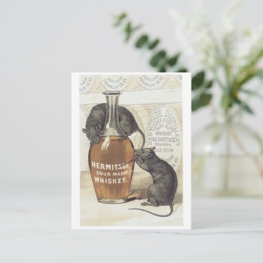 Hermitage Sour Mash Whiskey Briefkaart (Staand voorkant)