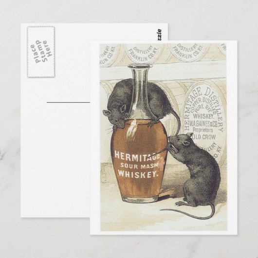Hermitage Sour Mash Whiskey Briefkaart (Voorkant / Achterkant)