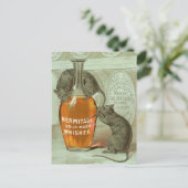 Hermitage Sour Mash Whiskey met twee ratten Briefkaart (Staand voorkant)