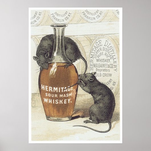 Hermitage Sour Mash Whiskey Poster (Voorkant)