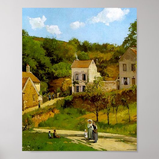 Hermitage van Pontoise door Camille Pissarro Poster (Voorkant)