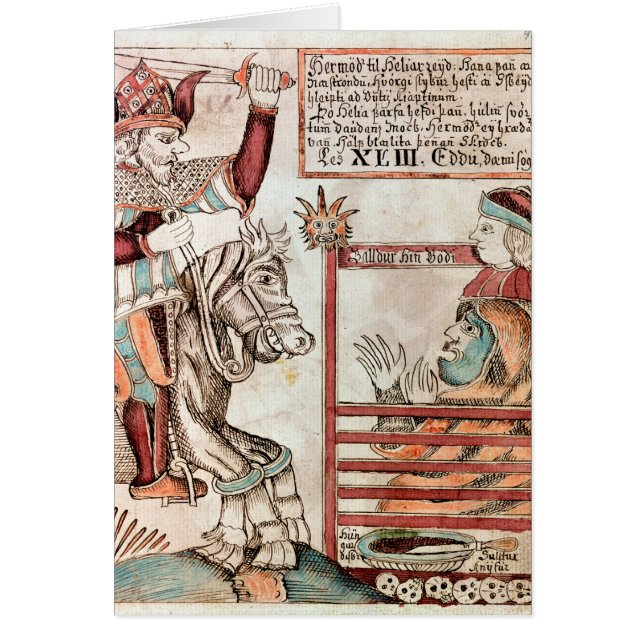 Hermod astride Sleipnir (Voorkant)