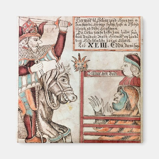 Hermod astride Sleipnir Magneet (Voorkant)