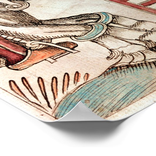 Hermod astride Sleipnir Poster (Hoek)