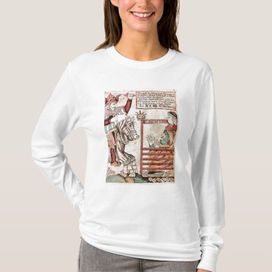 Hermod astride Sleipnir T-shirt (Voorkant)