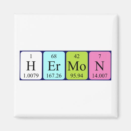 Hermon periodiek table name magnet (Voorkant)