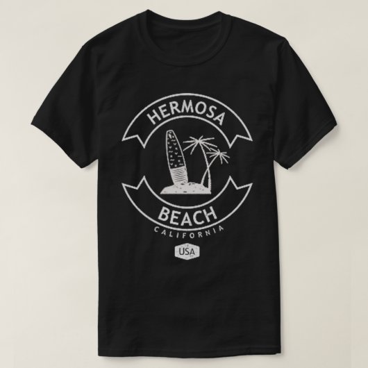 Hermosa Beach California Surf T-shirt (Design voorkant)
