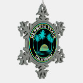 Hermosa Beach California Surfing Surf Tin Sneeuwvlok Ornament (Links)