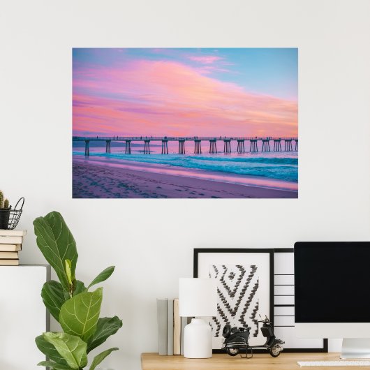 HERMOSA BEACH, CALIFORNIA, VS POSTER (Thuiskantoor)