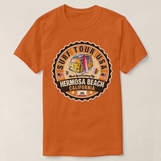 Hermosa Beach Californië 2 T-shirt (Design voorkant)