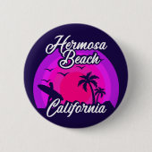Hermosa Beach Californië Ronde Button 5,7 Cm (Voorkant)