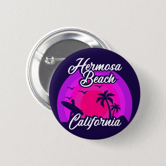 Hermosa Beach Californië Ronde Button 5,7 Cm (Voorkant /achterkant)