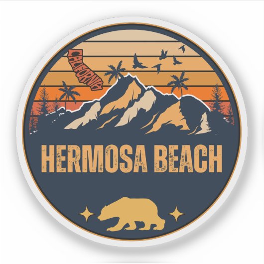 Hermosa Beach, Californië Sticker (Voorkant)