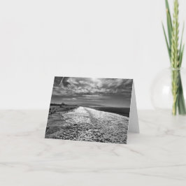 Hermosa Beach, foto van zwart en wit Notitiekaartje