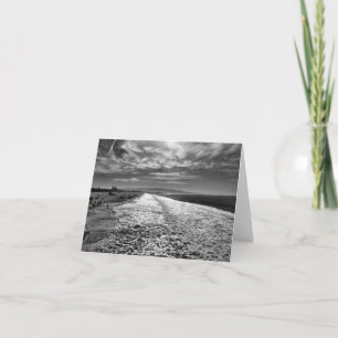 Hermosa Beach, foto van zwart en wit Notitiekaartje