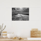 Hermosa Beach, foto van zwart en wit Poster (Keuken)