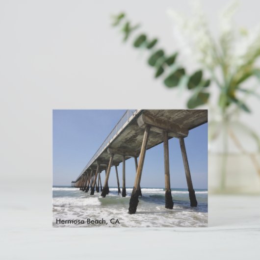 Hermosa Beach Pier Briefkaart (Staand voorkant)