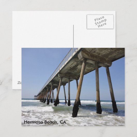 Hermosa Beach Pier Briefkaart (Voorkant / Achterkant)