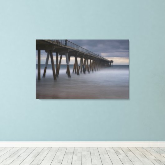 Hermosa Beach Pier Canvas Afdruk (Insitu (Houten vloer))