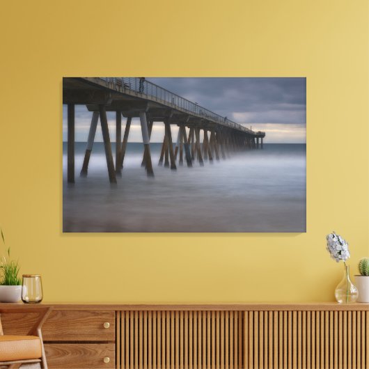 Hermosa Beach Pier Canvas Afdruk (Insitu (Woonkamer))