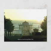 Hermosa Beach Pier Sunset Briefkaart (Voorkant)