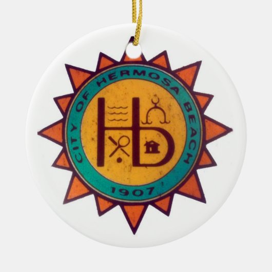 Hermosa Beach Seal Keramisch Ornament (Voorkant)