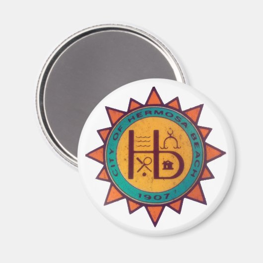 Hermosa Beach Seal Magneet (Voorkant / Achterkant)