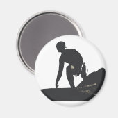 Hermosa Beach Surfer Magnet (Voorkant / Achterkant)