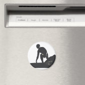 Hermosa Beach Surfer Magnet (Insitu (Vaatwasser))