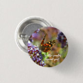 Hermosa Mariposa polinizando flores Ronde Button 3,2 Cm (Voorkant /achterkant)