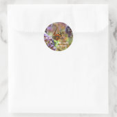 Hermosa Mariposa polinizando flores Ronde Sticker (Tas)