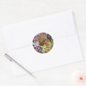 Hermosa Mariposa polinizando flores Ronde Sticker (Envelop)