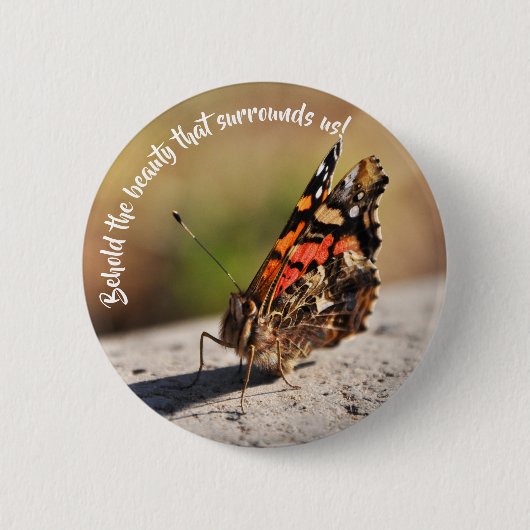 Hermosa Mariposa Ronde Button 5,7 Cm (Voorkant)