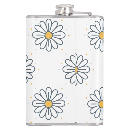 Hermosas margaritas minimalistas  heupfles (Achterkant)