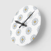 Hermosas margaritas minimalistas  ronde klok (Hoek)