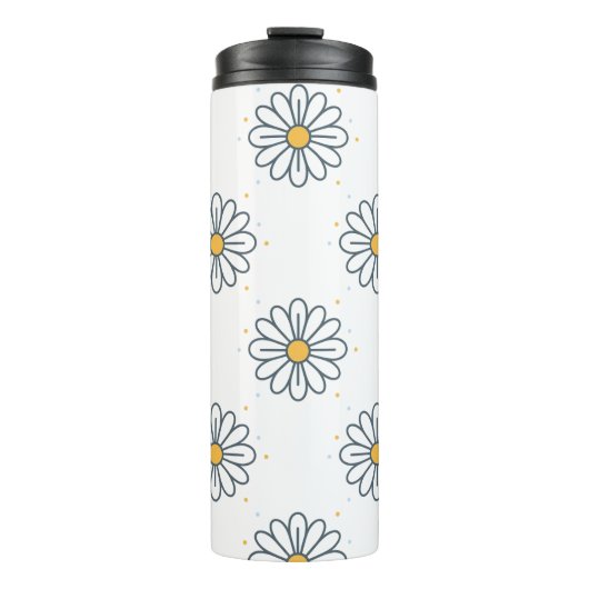 Hermosas margaritas minimalistas  thermosbeker (Voorkant)