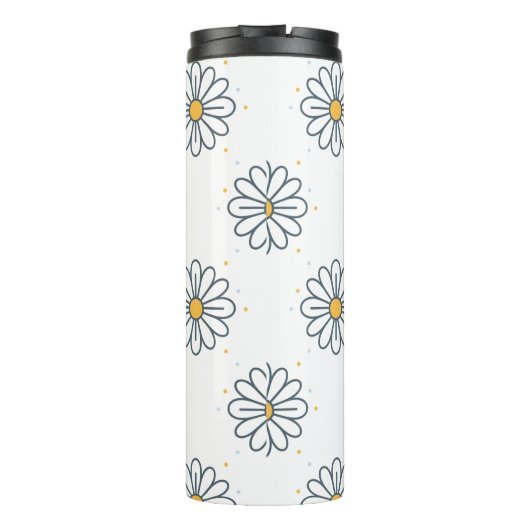 Hermosas margaritas minimalistas  thermosbeker (Achterkant)