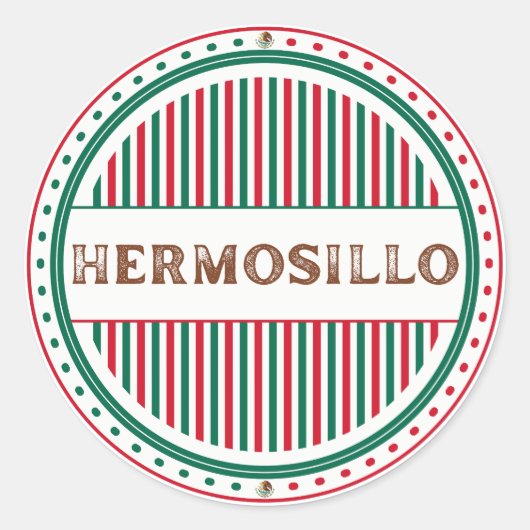 Hermosillo City Pride Embleem – Mexicaanse identit Ronde Sticker (Voorkant)