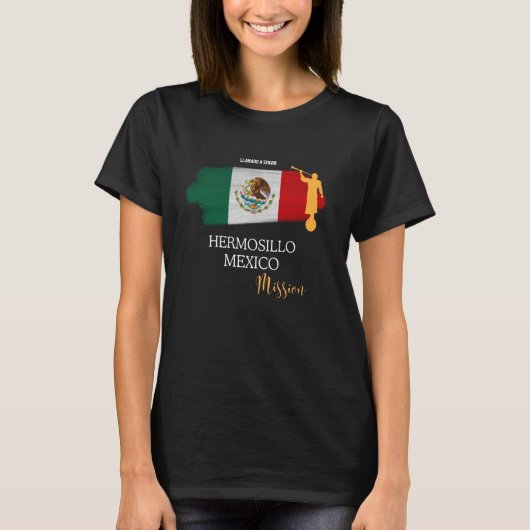 Hermosillo Mexico Mormon LDS Missionary Mi T-shirt (Voorkant)