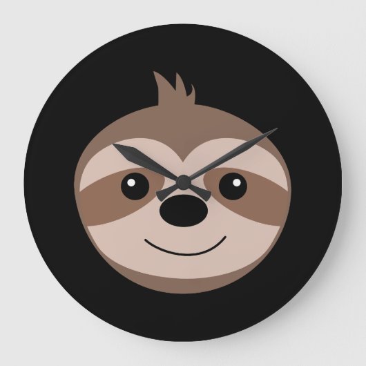 Hermoso oso perezoso sonriente grote klok (Voorkant)