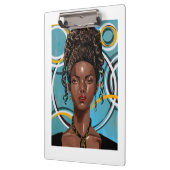 Hermoso retrato colorido de una mujer afro klembord (Links)