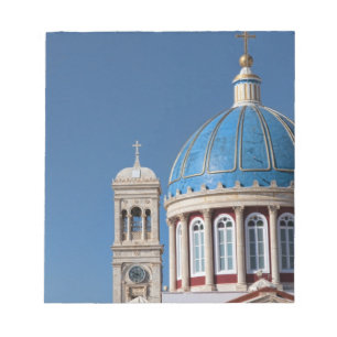 Hermoupolis, Syros eiland, Griekenland. Blauwe koe Notitieblok