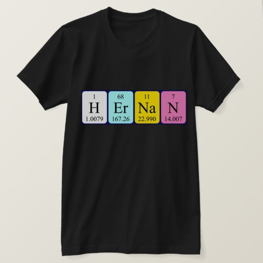 Hernan periodiek shirt van de lijstnaam (Design voorkant)